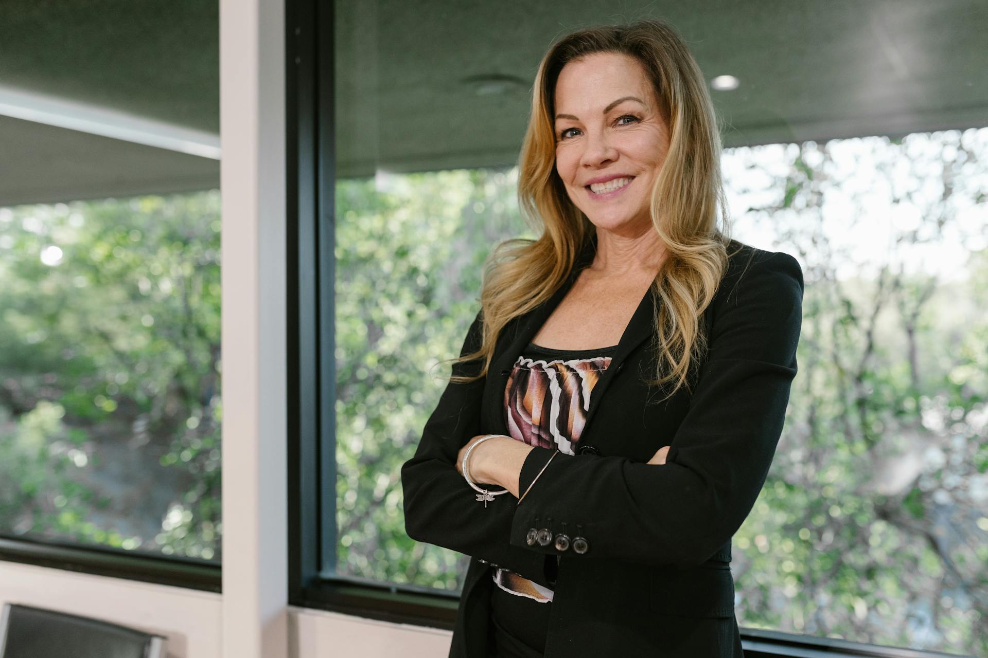 A Portrait of a Woman Wearing a Blazer