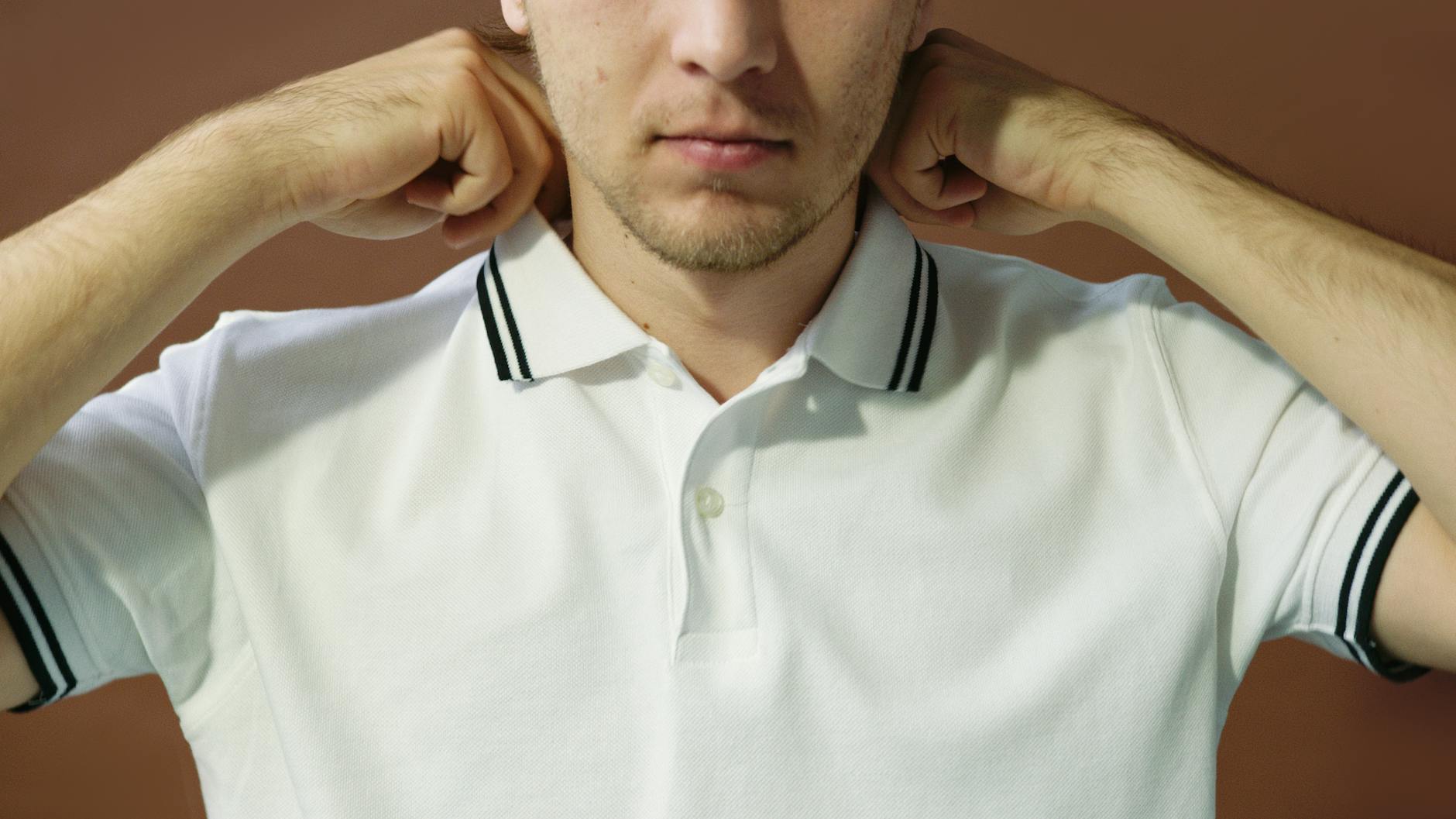 Polo Shirt With Flat Collar