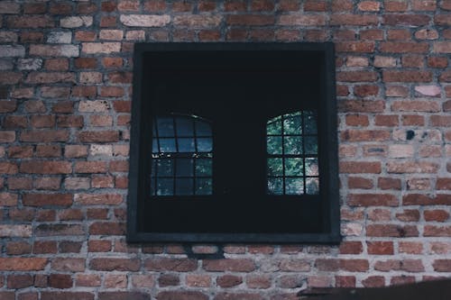 Square Black Window on Concrete Wall