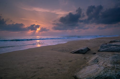 Sea Waves Crashing on the Sand 