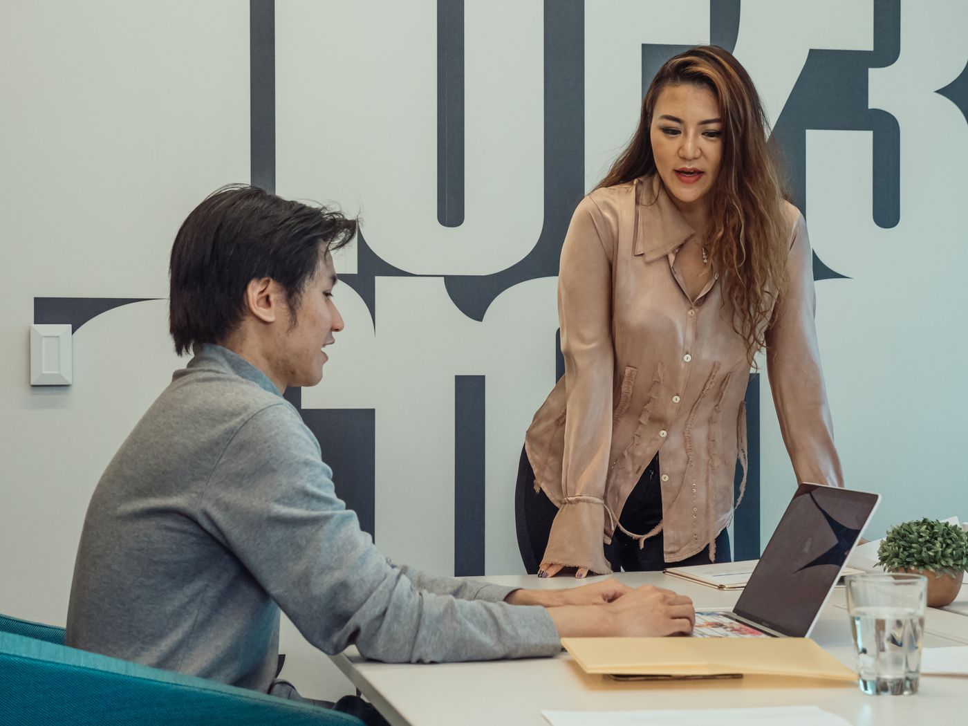 Two executives in a meeting in the office