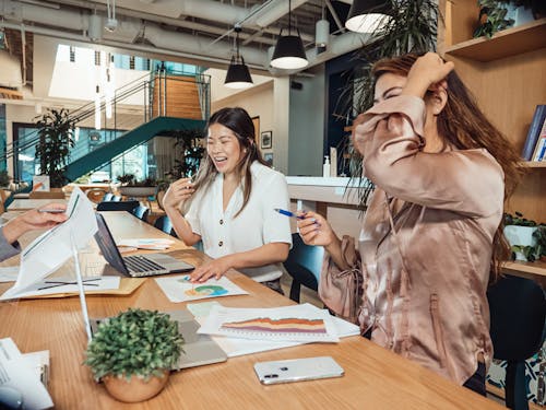 Free Two Women Working in the Office Stock Photo