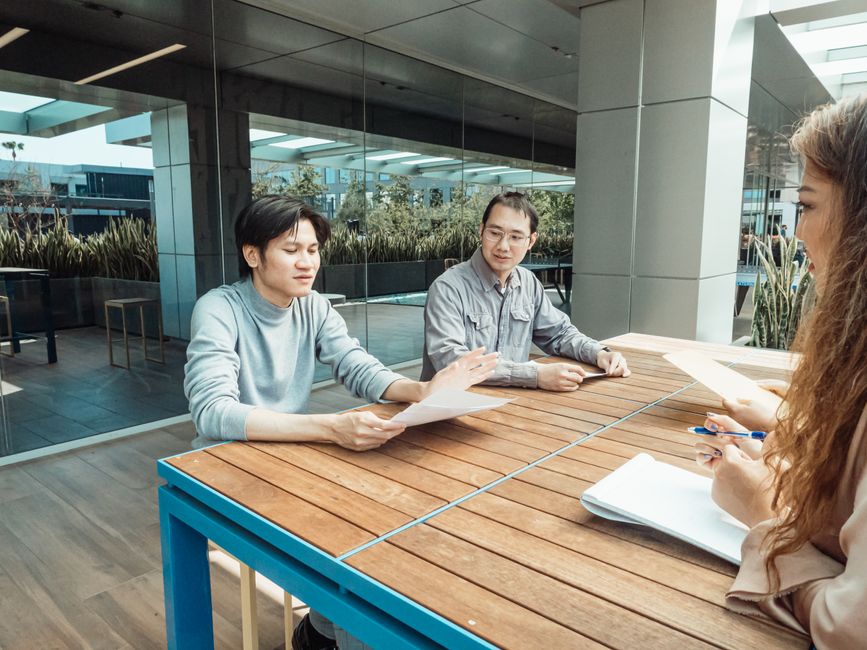 review session at table lifestyle photo 1
