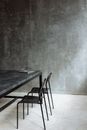 Black Metal Table Near White Wall
