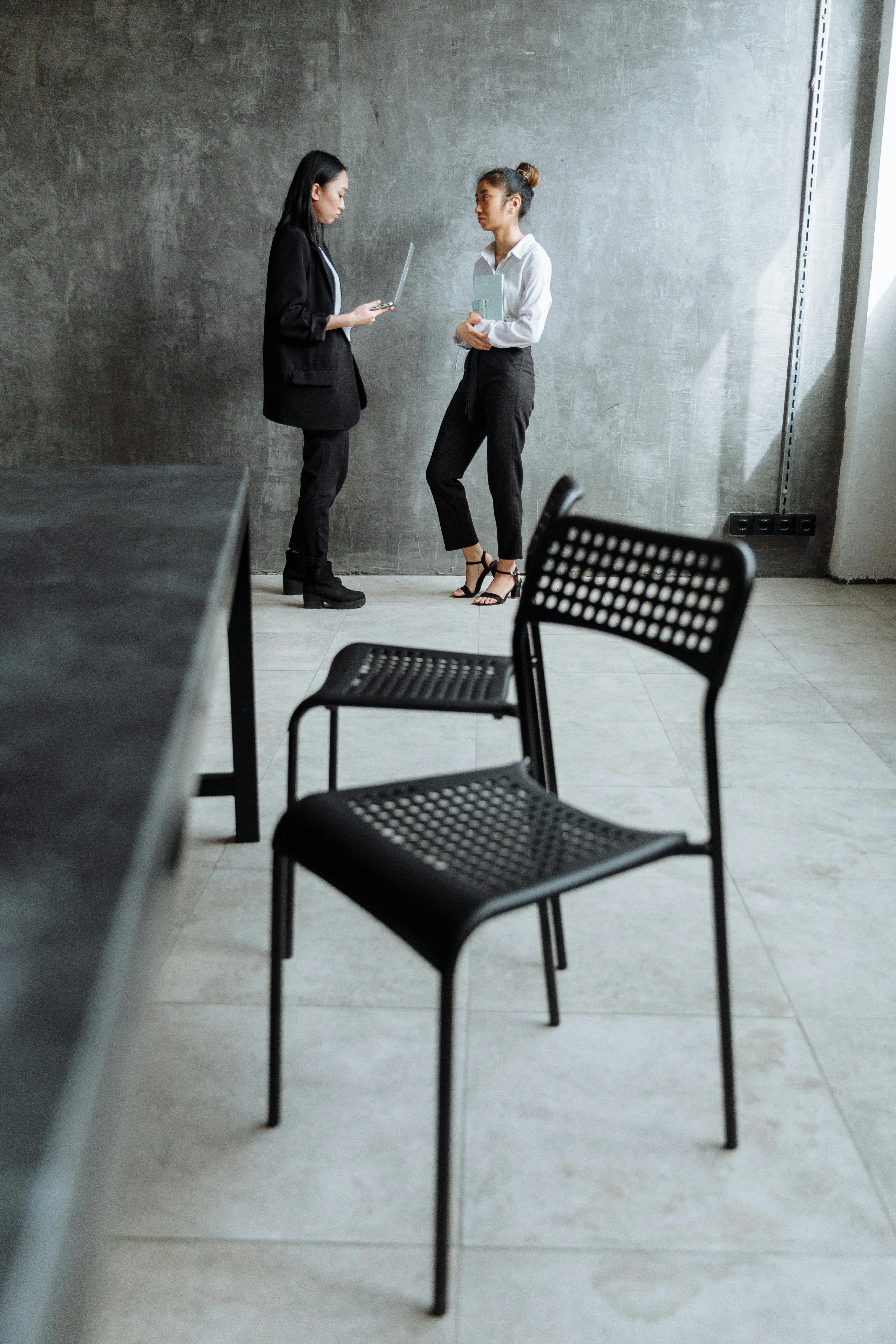 table and chair inside a room