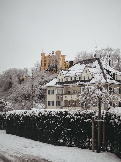 
A Building and a Castle during Winter