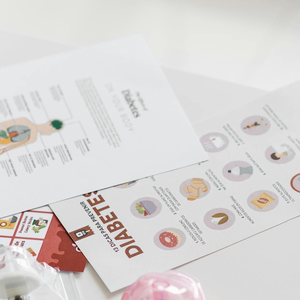 Papers with information about diabetes prevention.