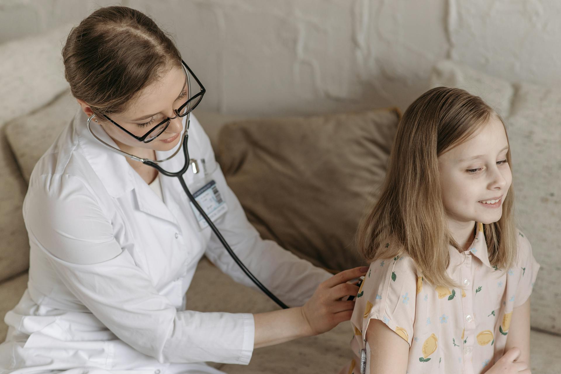 A Doctor Checking a Child