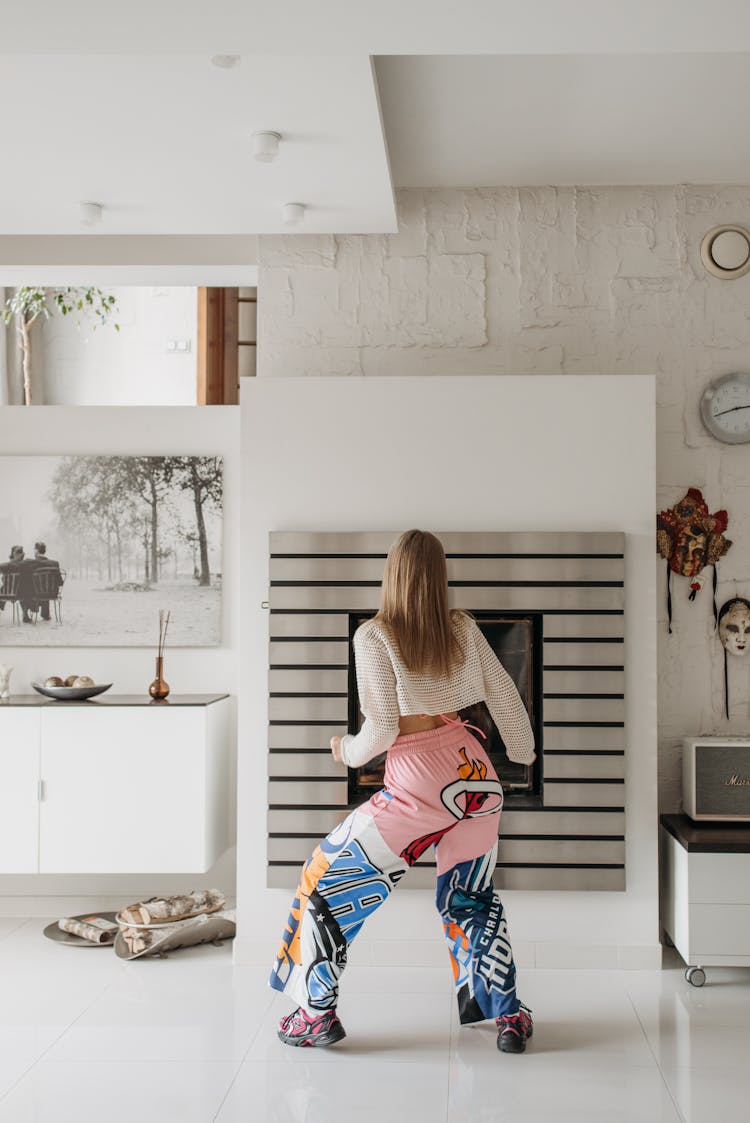 Back View Shot Of A Woman Busy Dancing