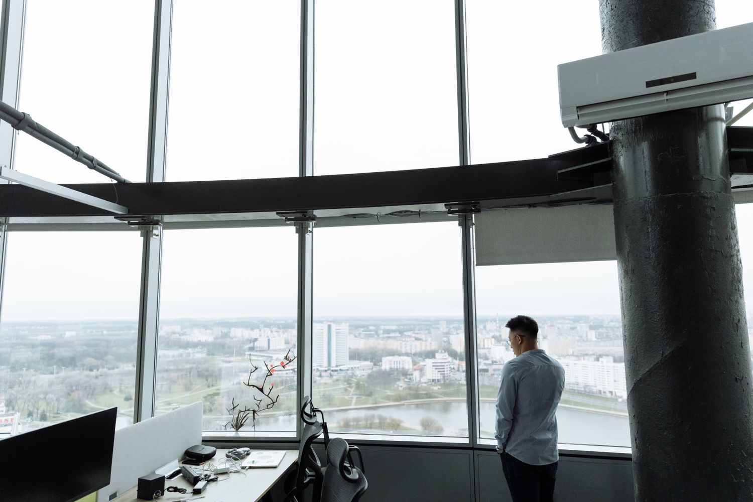 Asian professional in Singapore office