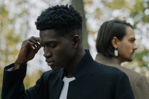 Close-Up Shot of a Man in Black Blazer