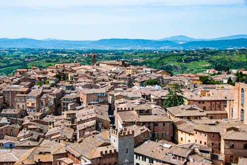 Aerial View of Siena, Italy Cityscape