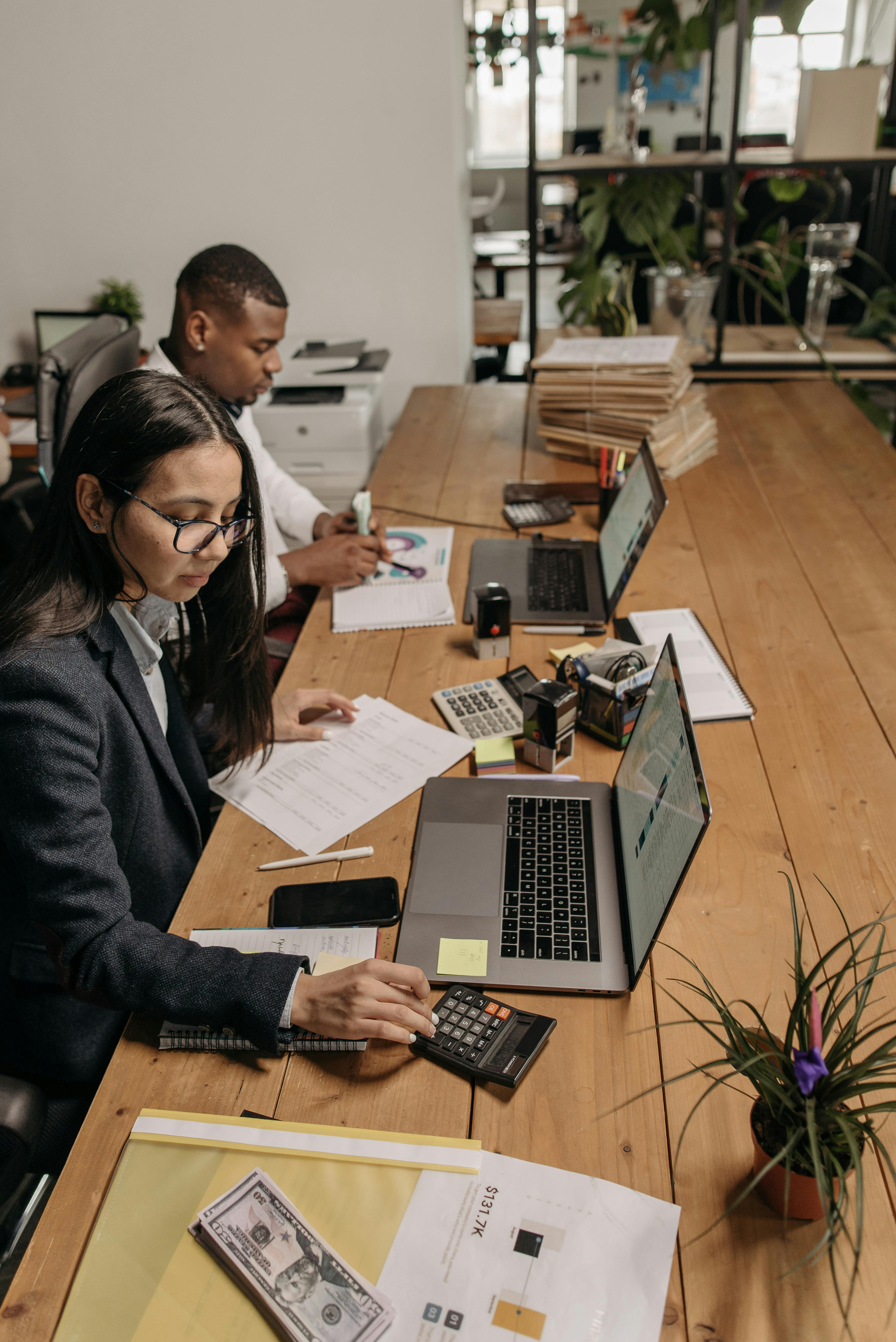 people working at the office