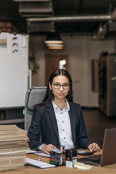 Business partner working peacefully at desk