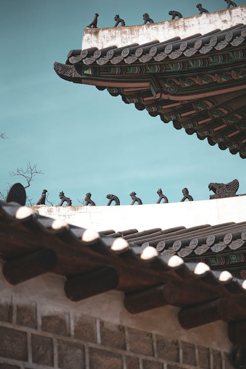 Δωρεάν στοκ φωτογραφιών με κεραμοσκεπή, νότια κορέα, ουρανός