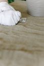 White Textile on Brown Textile