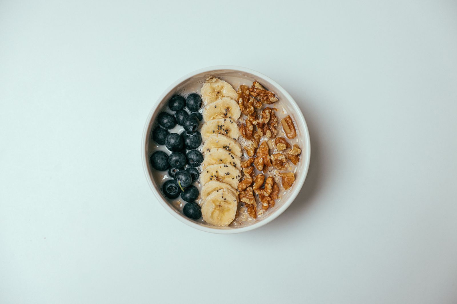 Porridge banane & myrtilles