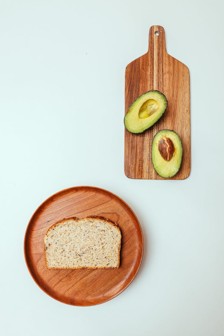 Cut Avocado And Bread