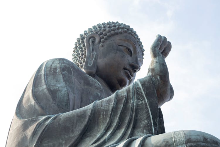 Low Angle View Of Buddha Statue 