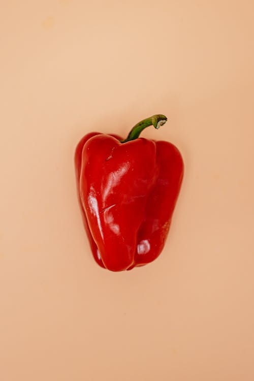 Free A Close-Up Shot of a Red Bell Pepper Stock Photo