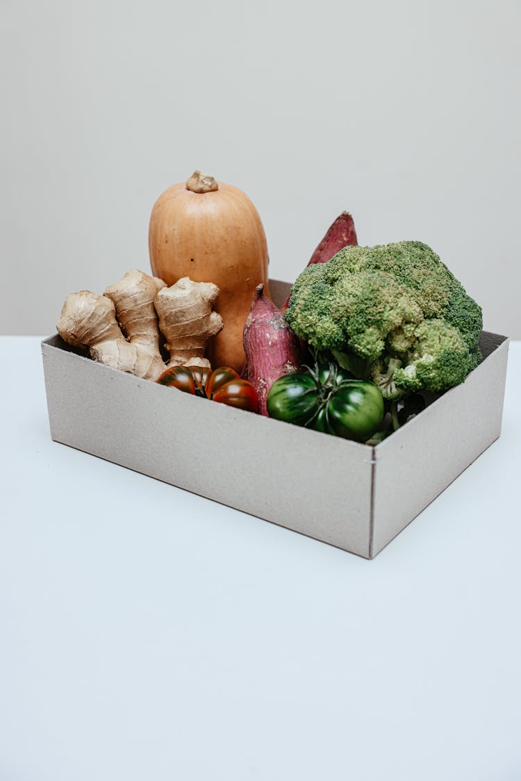 A Box Of Assorted Vegetables