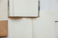 A variety of blank lined notebooks in a flat lay, perfect for writing and journaling inspiration.