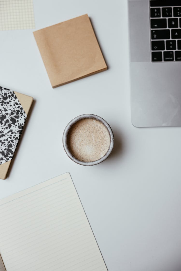 Gray Cup With Coffee On The Table