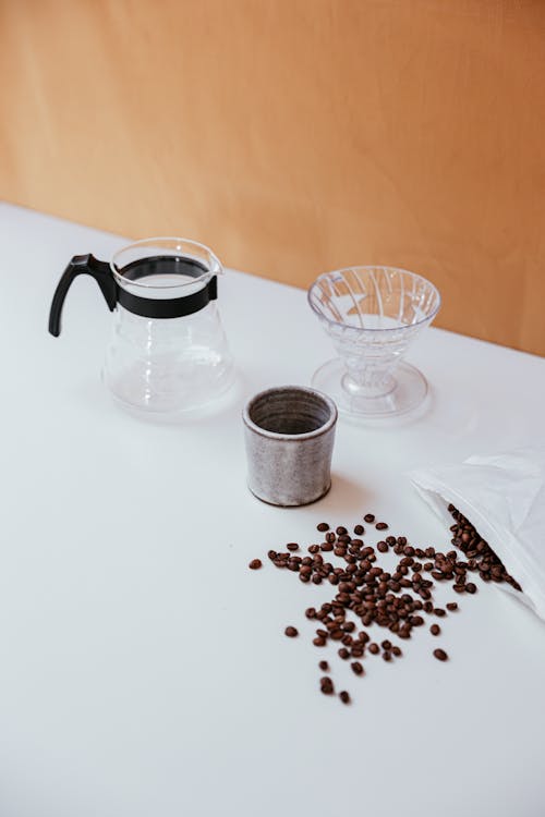 Coffee Beans on White Table