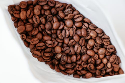 Free Close-Up Shot of Roasted Coffee Beans Stock Photo