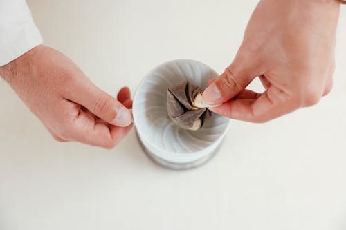 A Person Making Pour Over Coffee