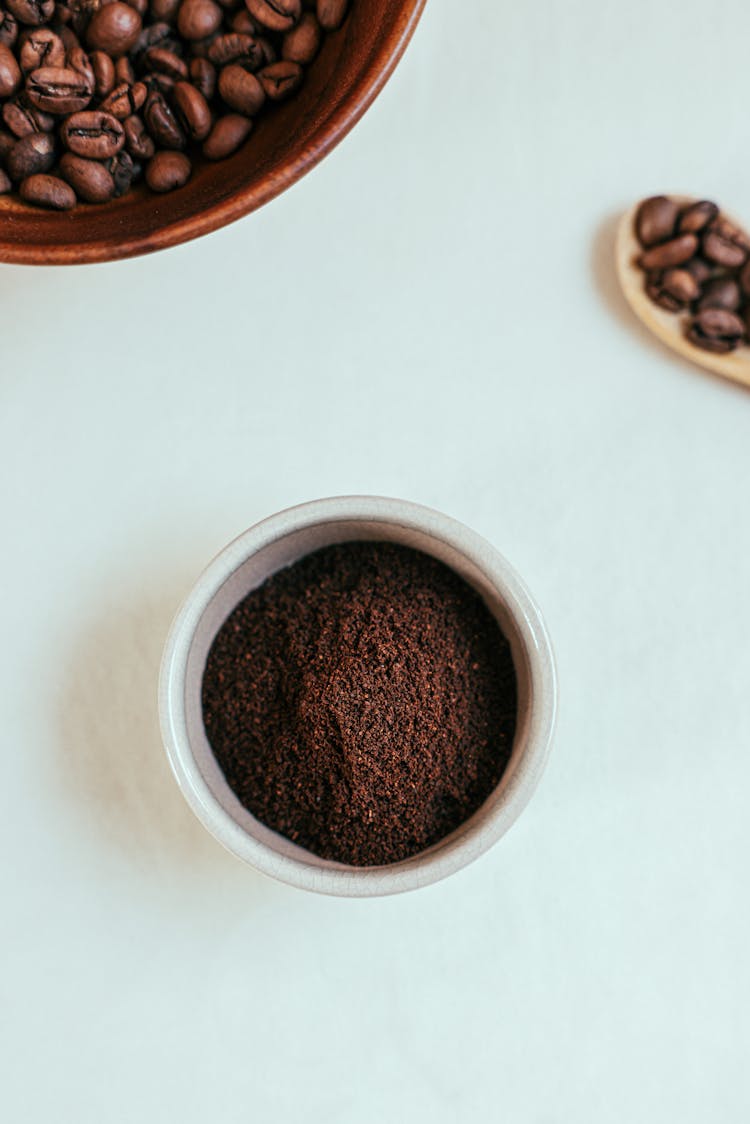 Grind Coffee In A Bowl