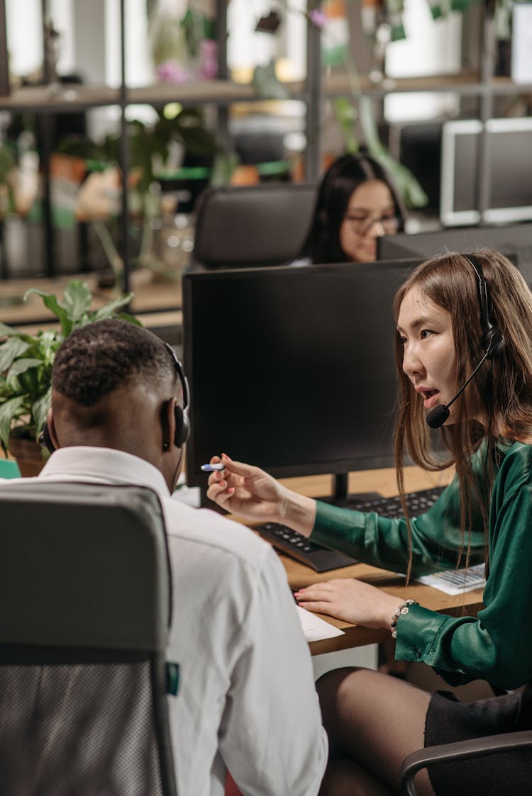 Colleagues Working In An Office