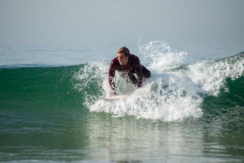 A Man Doing Surfing