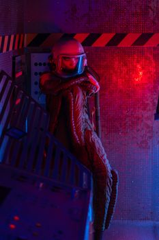 A player character navigating a hostile alien environment in the Marathon extraction shooter.