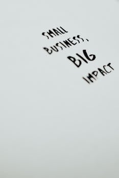 A motivational quote highlighting the impact of small businesses on a minimalist background.