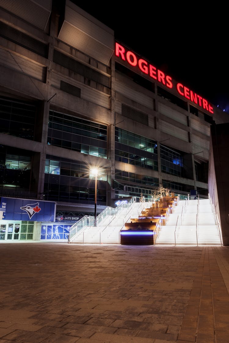 Roger Centre Stadium At Night Time