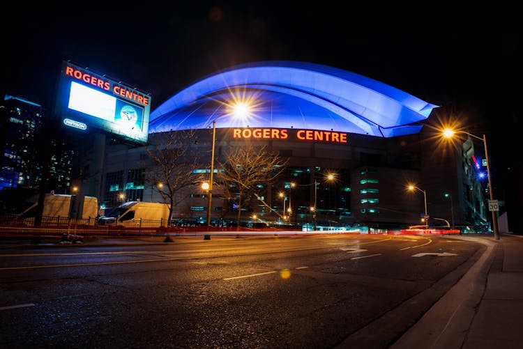 Rogers Centre During Nighttime In Toronto, Canada