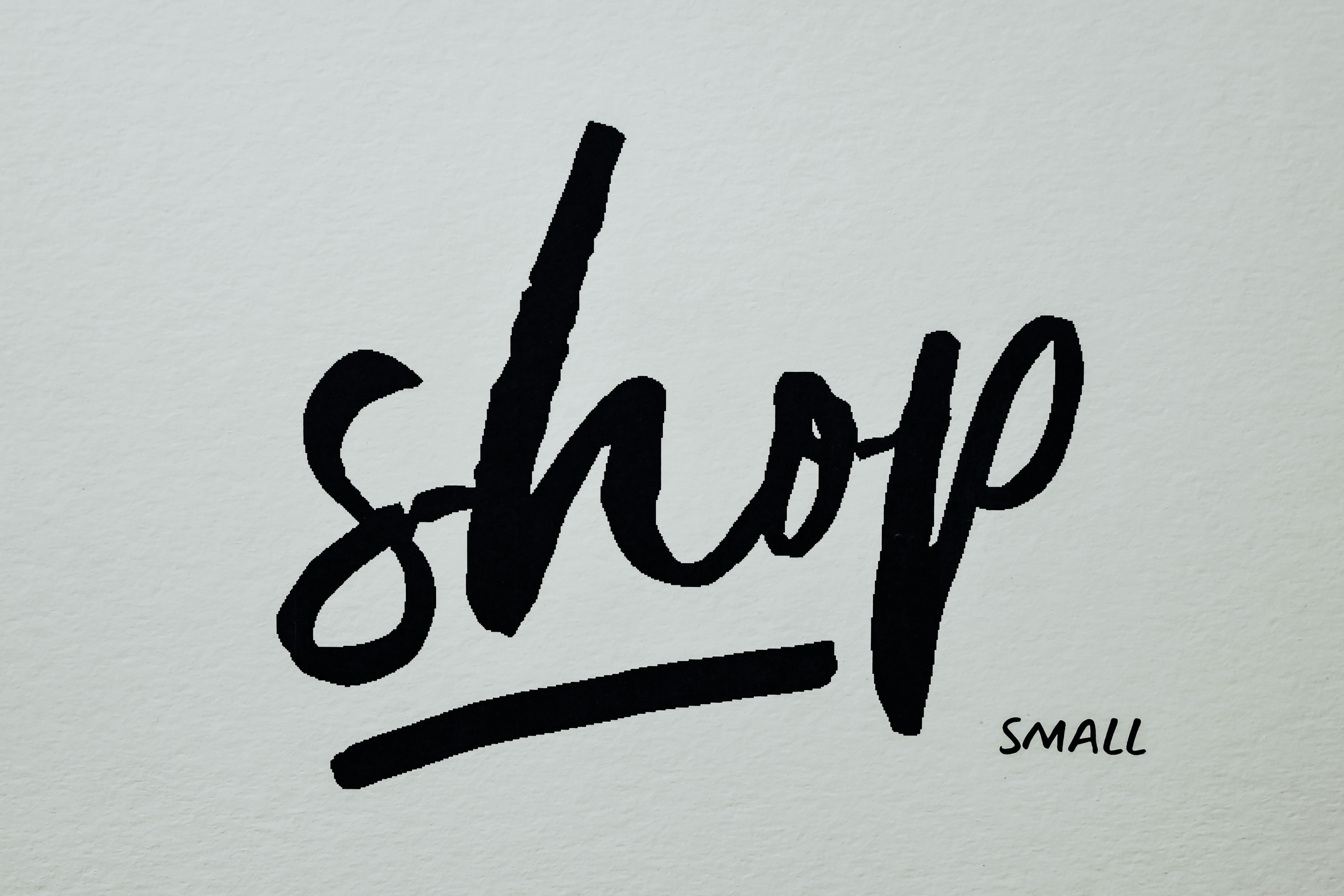 shop small text