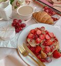 Strawberry Fruits on White Ceramic Plate
