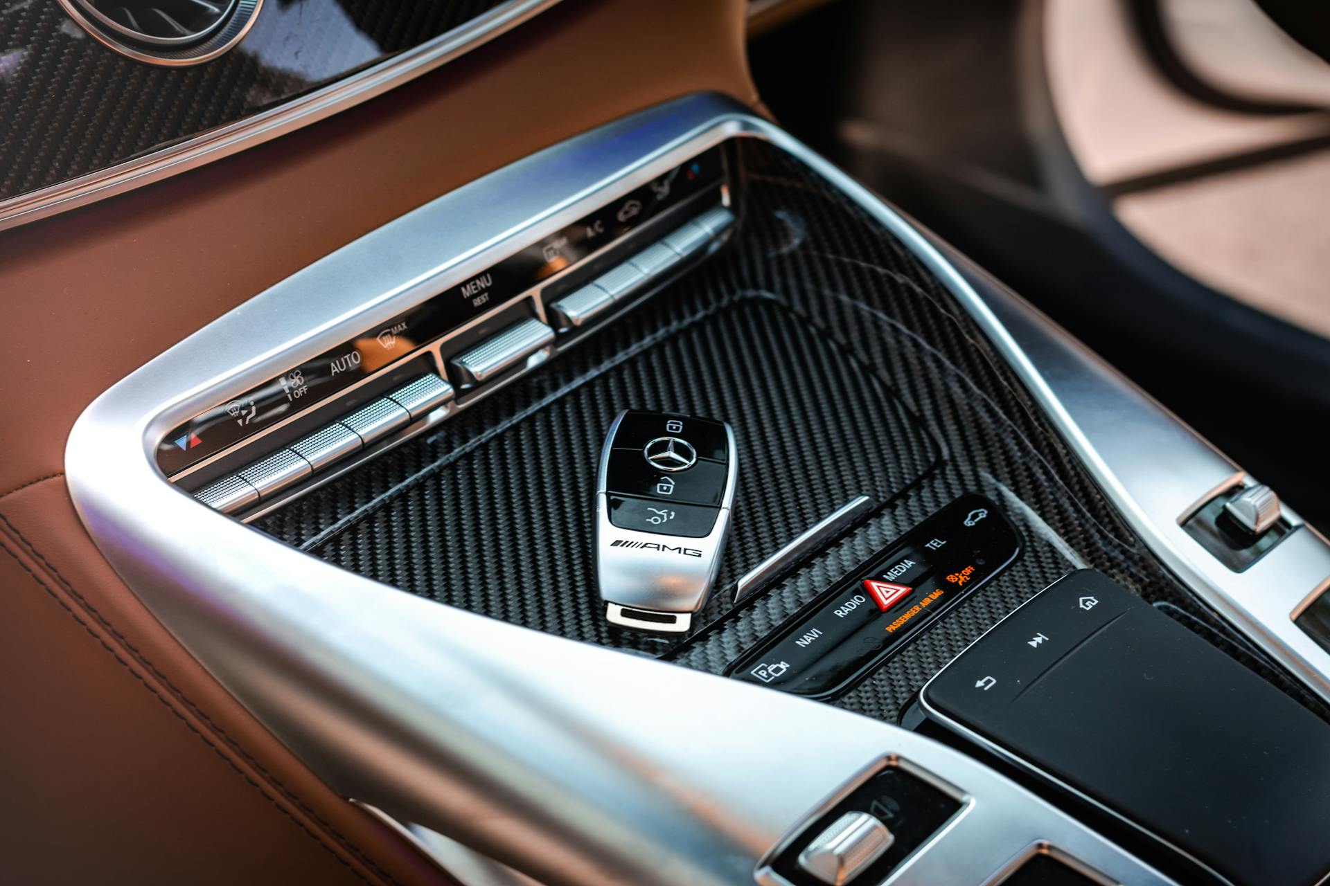 Carbon Fiber Car Center Console