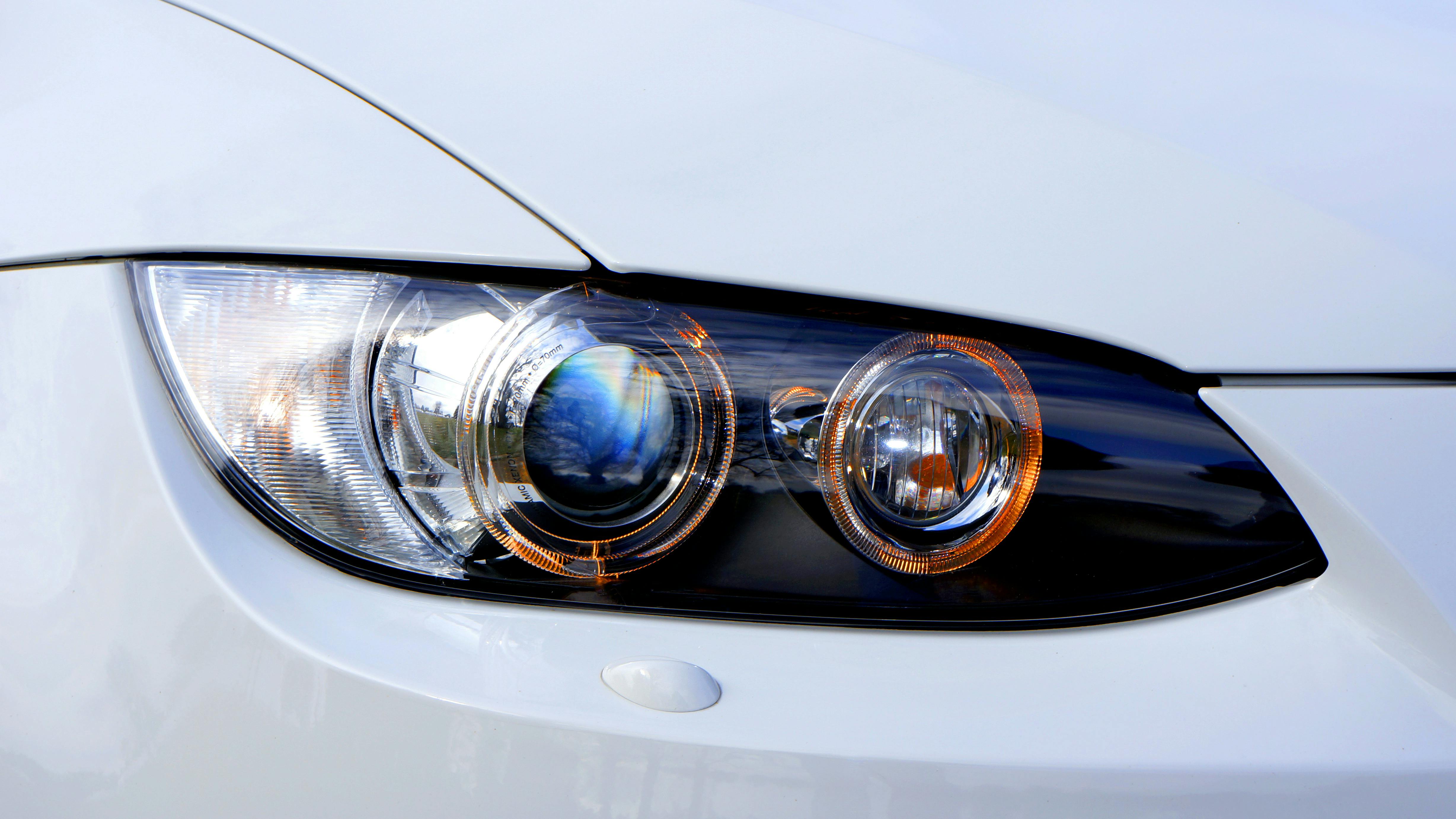 White Car With Blue Light · Free Stock Photo