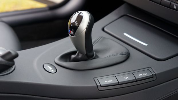 The Gear Shift Lever of a BMW M3
