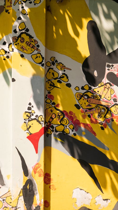 Free stock photo of graffiti, mellow yellow, wall