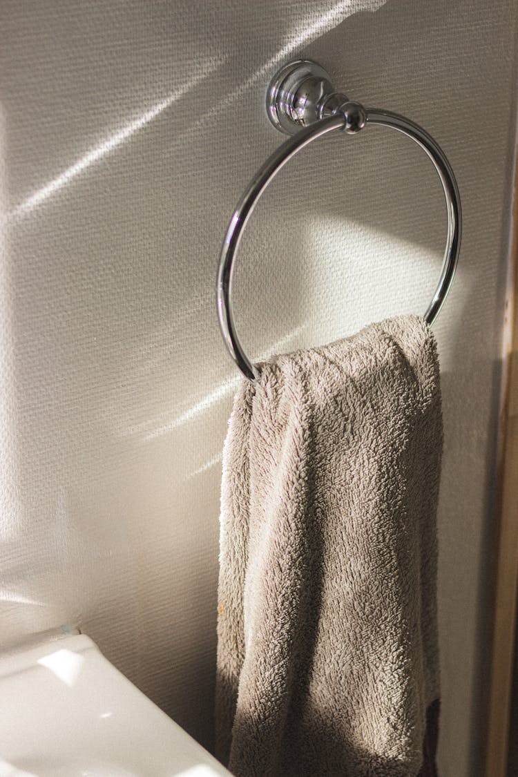 Interior Of Bathroom With Hand Towel Ring