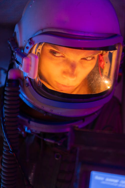 Kostnadsfria Kostnadsfri bild av astronaut, galax, ha på sig Stock foto