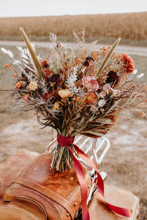 White and Red Flower Bouquet