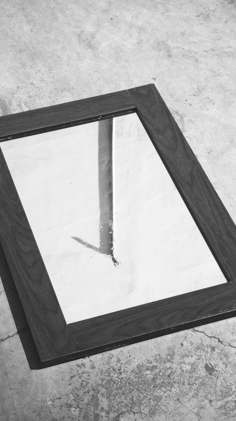 Black Frame Rectangular Mirror