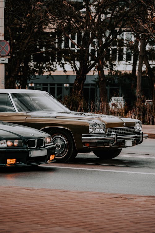 Vintage Vehicle on City Street