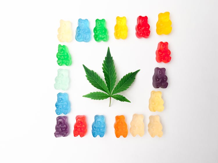 Photo Of Gummy Bears On White Background