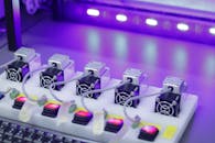 Close-Up Shot of a CNC Laser Machine